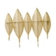 thumbnail image 3 of Hojas decorativas Colgador de hierro Baño Decoración de pared Estante montado en la pared con 5 ganchos Ropa Perchero de pared para puerta Ventanas Áurea45x41.5x4.5cm BLESIY Percheros, 3 of 8