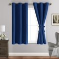 thumbnail image 1 of JIUZHEN Cortinas opacas para dormitorio con aislamiento térmico, bloqueo de luz/reducción de ruido, cortinas con ojales para sala de estar, juego de 2 paneles de cortina con alzapaños de 35.8 x 53.9 i, 1 of 1