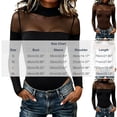 thumbnail image 3 of TEAJOPSUU Womens Bodysuit Turtle Neck Sheer Mesh Shoulder Long Sleeve Slim Fit Tops Spicy Elegant Bodycon Jumpsuit for Party Black, 3 of 5