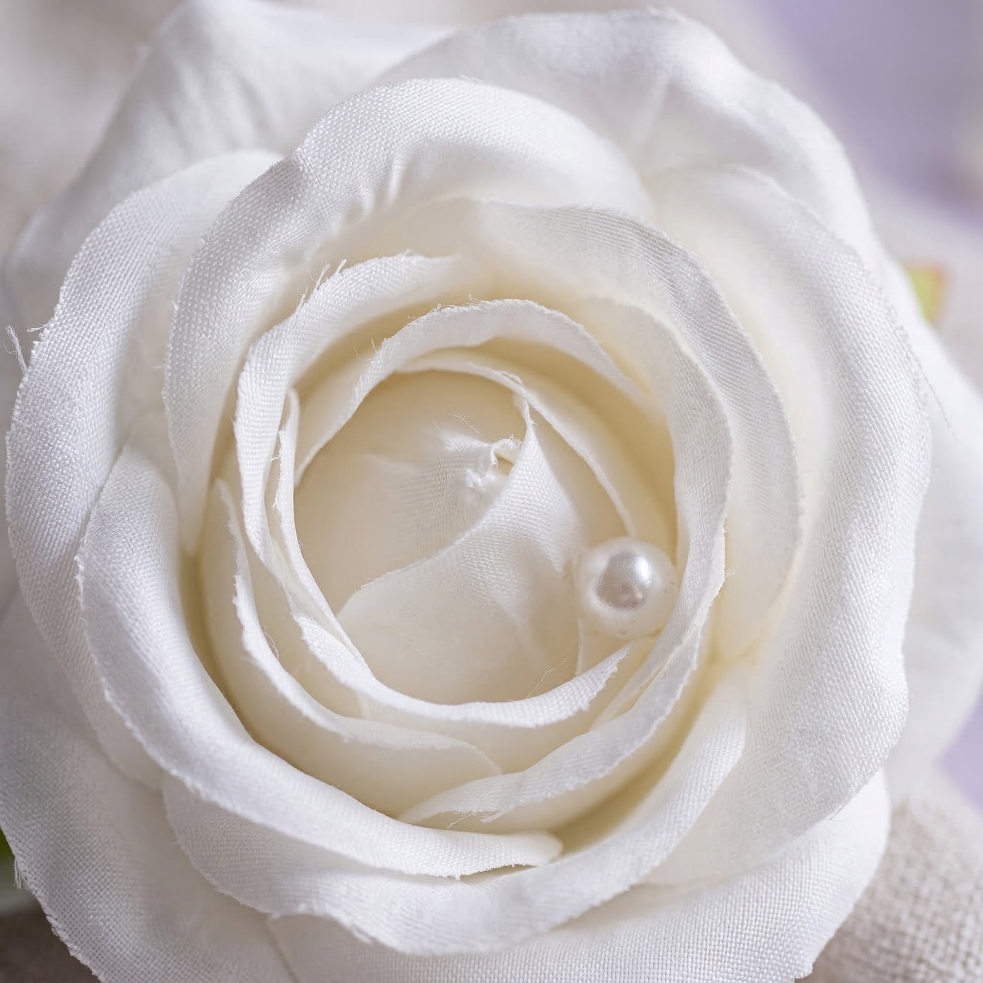 Unique Bargains 4Pcs Wrist Corsages Silk Rose Flower Bracelets White Orange 3.9 in