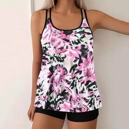 CaiJunJia Womens 2025 Tankini Swimsuits Two Piece Modest Bathing Suit BeachSwim Tank Top with Boyshorts