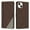 Brown, variant on Wallet Case for iPhone 14, PU Leather Flip Case Card Slots Holder, Anti-falling Anti-fingerprint Classic Kickstand Book Folding Folio Cover with Wrist Strap for iPhone 14, Green