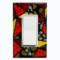 thumbnail image 1 of Metal Light Switch Plate Cover Colorful Safari African Tribal Art Tile Pattern SFR038, 1 of 13