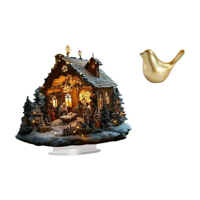 Escultura de escena de , adorno acrílico, figura de pájaro de resina, decoración de mesa, estatua de animal de pie, accesorios realistas,