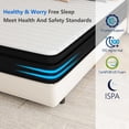 thumbnail image 3 of Queen Mattress, 10 Inch Hybrid Memory Foam Mattress in a Box with Individual Pocket Spring for Motion Isolation & Silent Sleep, CertiPUR-US, 100 Nights Trial, 3 of 7