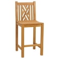 thumbnail image 4 of Teak Wood Chippendale Outdoor Patio Barstool without Arms, 4 of 5