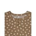 thumbnail image 2 of Wonder Nation Girls Short Sleeve Waffle Henley Knit Top, Sizes 4-18, 2 of 4