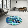 thumbnail image 4 of Ahgly Company Machine Washable Indoor Rectangle Transitional Turquoise Green Area Rugs, 5' x 8', 4 of 7