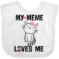 thumbnail image 3 of Inktastic My Meme Loves Me Girls Girls Baby Bib, 3 of 4