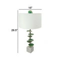 thumbnail image 5 of Parks 30 Inch Table Lamp With Agate Slices and Linen Drum Shade, White- Saltoro Sherpi, 5 of 5