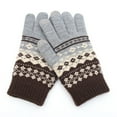 thumbnail image 2 of Dalrosia Women Men Winter Touch Screen Gloves Warm Knit Texting Mittens for Smartphone, 2 of 2
