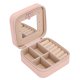 thumbnail image 1 of Joyero Portátil De Cuero PU, Organizador De Joyas De Viaje, Estuche De Almacenamiento Con Espejo, Forro De Terciopelo Para Mujer, 1 of 7