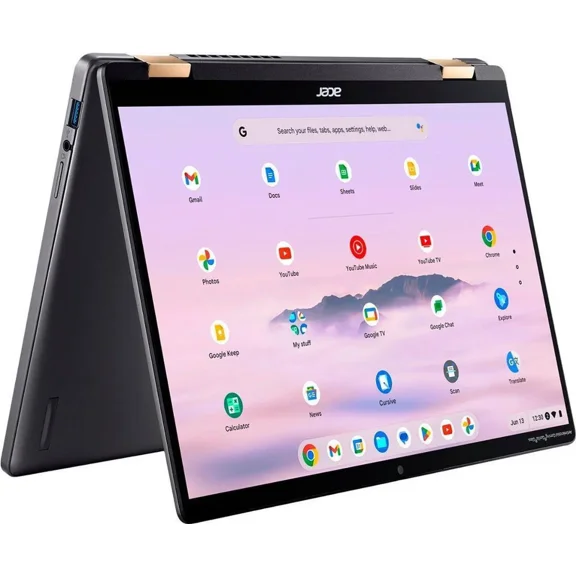 Acer - Chromebook Plus Spin 714 Laptop with Google AI 14" WUXGA Touch - Intel Core Ultra 5 115U 8GB LPDDR5 256GB SSD - Steel Gray
