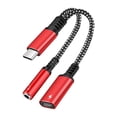 thumbnail image 1 of Ruifaya Adaptador divisor USB tipo C de 3,5 mm para auriculares 2 en 1 a dos USB C para auriculares, 1 of 7