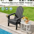 thumbnail image 3 of Patiojoy Outdoor Adirondack Chair W/Ergonomic Design&Ottoman Lounge Armchair HDPE chair for Yard&Patio Black, 3 of 7