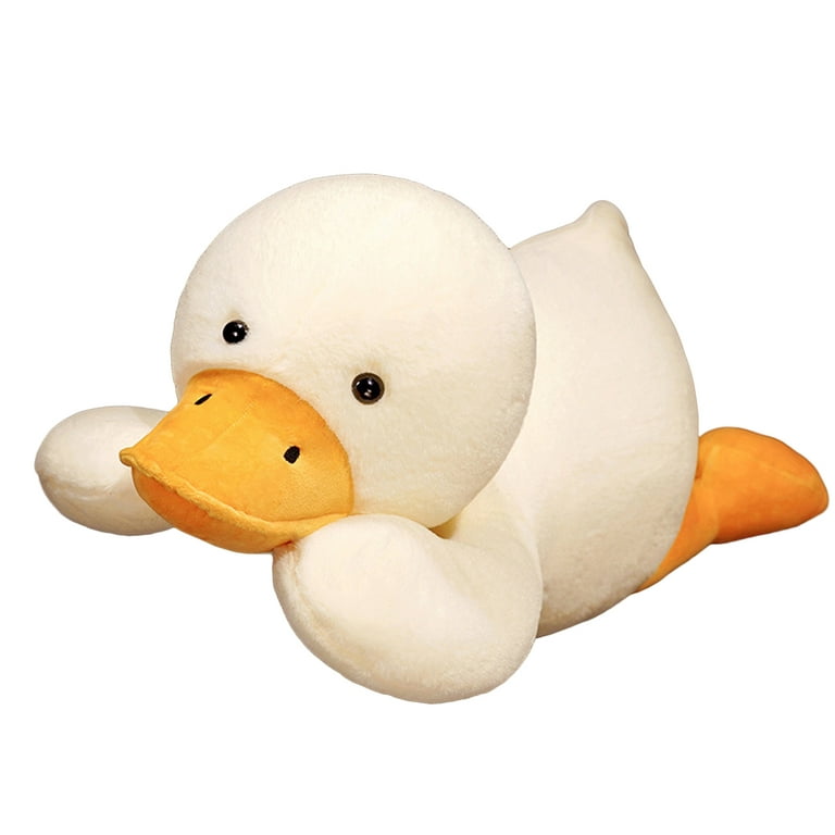 Cute Duck Stuffed Animals Soft White Duck Plush Pillows Kawaii Hugging  Squishy Duck Plushie Toys Gifts for Kids Christmas Day 