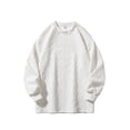 thumbnail image 1 of RXIRUCGD Man Solid Color Rhomboid Design Long Sleeve Hoodie, White, Size: 5XL, 1 of 8