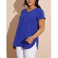 thumbnail image 2 of a.Jesdani Women’s Plus Size V-Neck Blouse Casual Flowy Flutter Sleeve Tops with Button for Curvy Women M-4X, 2 of 8