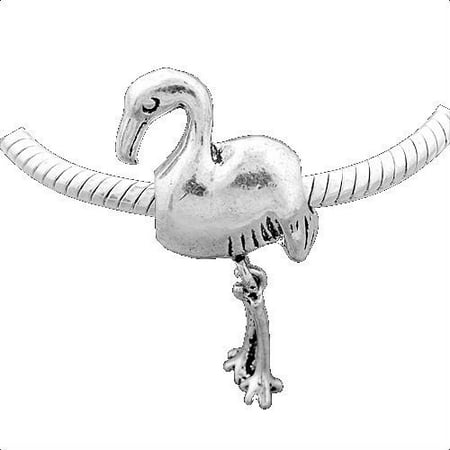 Ostrich Bird Charm - Bird Dangle Charm Bead. Compatible With Most Pandora Style Charm Bracelets.