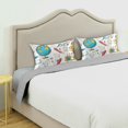 thumbnail image 3 of Yayeee Pillowcase Standard Size Set of 2 Satin Wrinkle Resistant Pillow Case, Colorful School, 3 of 8