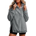 thumbnail image 3 of Dqueduo Womens Oversized Sweatshirts with Snap Button Henley Collar Soft Fleece Pullover Tops Fall Winter Clothes 2026 Cute Fashion Outfits, 3 of 8