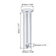 thumbnail image 2 of Single Hole Clevis Pins -10mm x 45mm Flat Head Zinc-Plating Solid Steel Link Hinge Pin 12Pcs, 2 of 5