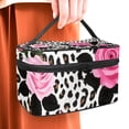 thumbnail image 5 of ERJLKXP Leopard Print Rose Makeup Bags Travel Cosmetic Bag Case, Large Capacity Organizer and Storage, Portable Pouch Toiletry bag for Women & Girls, 5 of 7