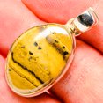 thumbnail image 1 of Schalenblende Pendant 1 1/2" (925 Sterling Silver)  - Handmade Boho Vintage Jewelry PD34444, 1 of 2