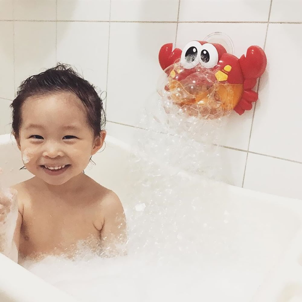 Kids Baby Crab Bubble Machine Bath Bubble Maker Pool Swimming Bathtub Soap Toy 