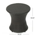 thumbnail image 4 of Barrel Side Table, Hourglass Water Hyacinth Wicker Table, Outdoor Wicker Accent Table, Handwoven Water Hyacinth Barrel Wicker Side Table for Outdoor Indoor Decor, 4 of 9