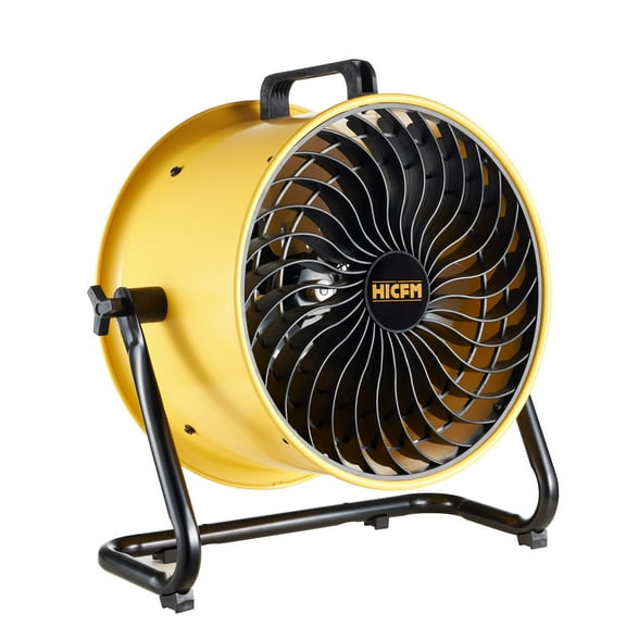 16" High-velocity Drum Air Circulator Fan 2800 CFM Large Airflow Turbo Shop Floor Fan with 360-degree Pivoting Head, 3-speed 1/4 HP Motor
