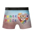 thumbnail image 2 of Peace Love Pride Exotic Shorthair with Rainbow Sunglasses LGBT LGBTQ+ All Over Print Boxer Briefs Underwear for Men Dad Cat Lover Kitten Owner Gifts - 01004, 2 of 6