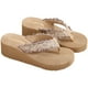 thumbnail image 2 of KAKOWELY 1 par de sandalias de mujer estilo bohemio, sandalias de cuña, zapatos de playa de verano, 2 of 5