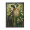 thumbnail image 2 of ADALE Saint Patrick Canvas Wall Art Abstract POP Art Catholic Poster Modern Decorative Painting Picture for Living Room Bedroom Decor Black Framed 20x16 Inch, 2 of 5