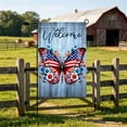 thumbnail image 5 of Yhmxh 4th of July Garden Flag 12x18 Inch Patriotic Double Sided Burlap Flag Outside, Memorial Day Welcome Flag American Stars and Stripes 250th Anniversary Flag Yard Outdoor Decoration, 5 of 7