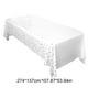 thumbnail image 3 of Mantel de plástico de copo de nieve navideño | Funda rectangular desechable | Diseño de Estrella Dorada Impermeable | Blanco Rojo Color | 107x54 pulgadas para fiesta navideña, banquete y decoración, 3 of 6