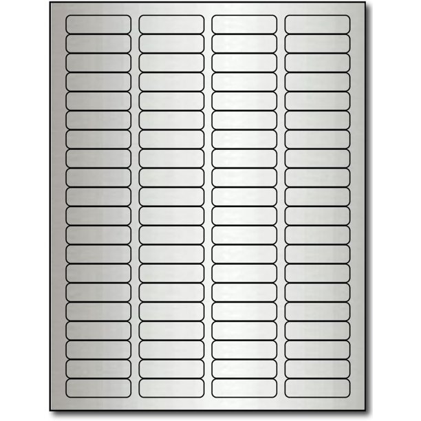 Silver Foil Return Address Labels for Laser Printers (1/2