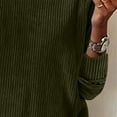 thumbnail image 6 of yoeyez Womens Corduroy Tops Long Sleeve Lightweight Crewneck Sweatshirt Soft Basic Ribbed Knit Loose Pullover Spring Blouses, 6 of 7