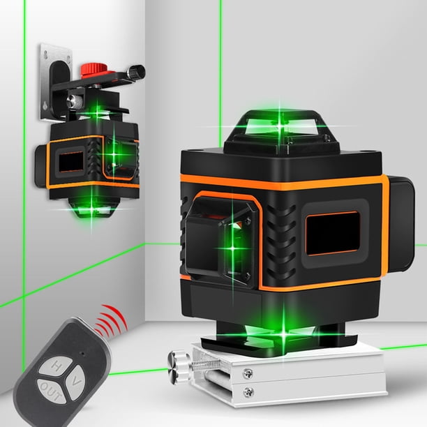 Nivel De Línea De Haz Verde, 100-240V 4x360 Estable 16 Líneas 4D Nivel De Línea Láser ABS Para Azulejos Para Decoración Del Hogar