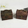 thumbnail image 4 of Jewelry Box Vintage Wooden Treasure Chest Box Craved Jewelry Storage Organizer with Lock, 4 of 6