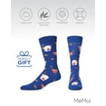 thumbnail image 6 of MeMoi Men's Let's Order Takeout Bamboo Blend Novelty Crew Sock - Mens - Male, 10-13, Royal Blue, 6 of 8