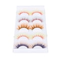 thumbnail image 4 of Pestañas de colores, 5 pares de pestañas coloridas, pestañas postizas largas, herramientas de maquillaje, valor excepcional, 4 of 8