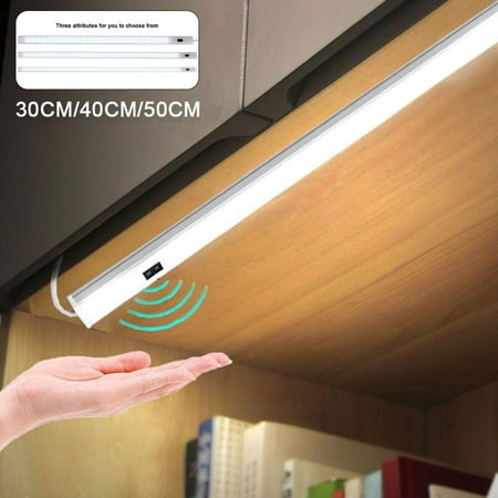 

Pluokvzr LED KITCHEN UNDER CABINET CUPBOARD STRIP LIGHTS USB OL WHITE HAND SENSOR