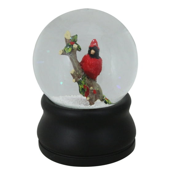 Northlight Cardinal on Branch Musical Christmas Snow Globe - 5.75" - Red