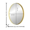 thumbnail image 3 of Black/ Gold Wall Framed Round/ Oval Mirrors for Bedroom, Bathrooms, Large Vanity Mirror, 3 of 8