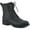 Black, variant on White Mountain Womens Dashing Faux Suede Quilted Combat & Lace-up Boots