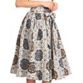 thumbnail image 3 of Sakkas Celine African Dutch Ankara Wax Print Full Circle Skirt - 531-White - One Size Regular, 3 of 5