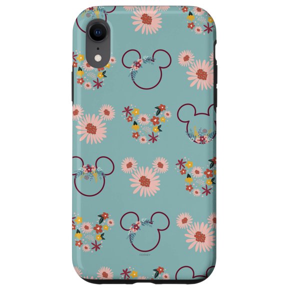 Funda de teléfono Disney Mickey Mouse con flores y margaritas para iPhone XR
