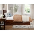thumbnail image 3 of Full Size Platform Bed with Trundle - Mid Century Modern Design, Walnut Finish, Headboard Footboard Included, 3 of 6