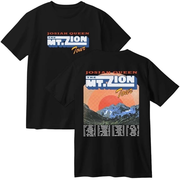 Josiah Queen The Mt. Zion Tour Merch Cotton T-Shirt Unisex Fashion Crewneck Short Sleeve Tee